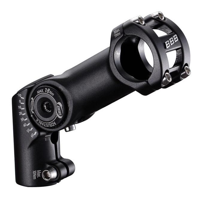 BBB Highfix Adjustable Stem 31.8 Clamp 100mm Length -10/+60 Degree Rise Black