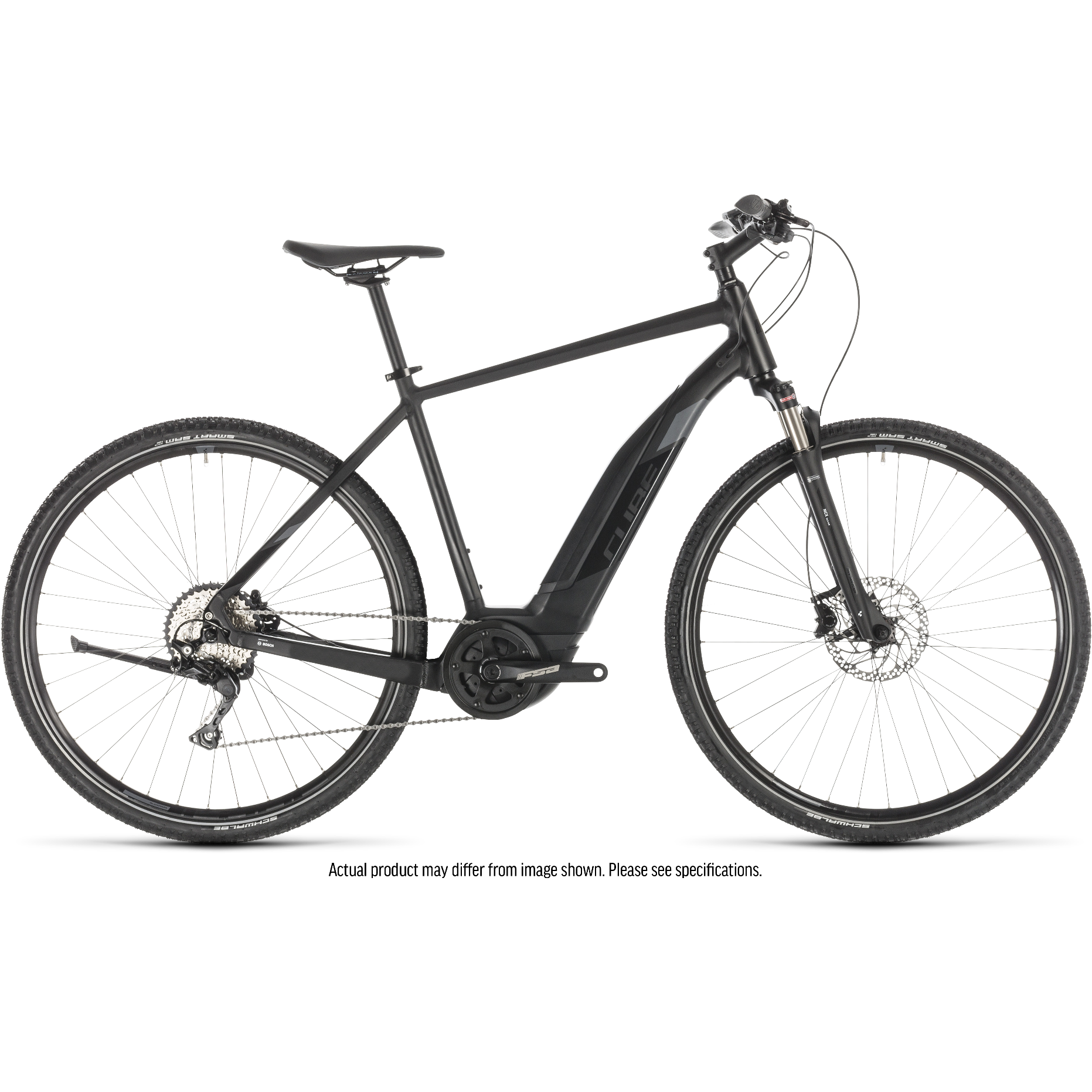 Cube Cross Hybrid EXC 500 E-Hybrid Bike Black/Grey (2019) – 99 Bikes