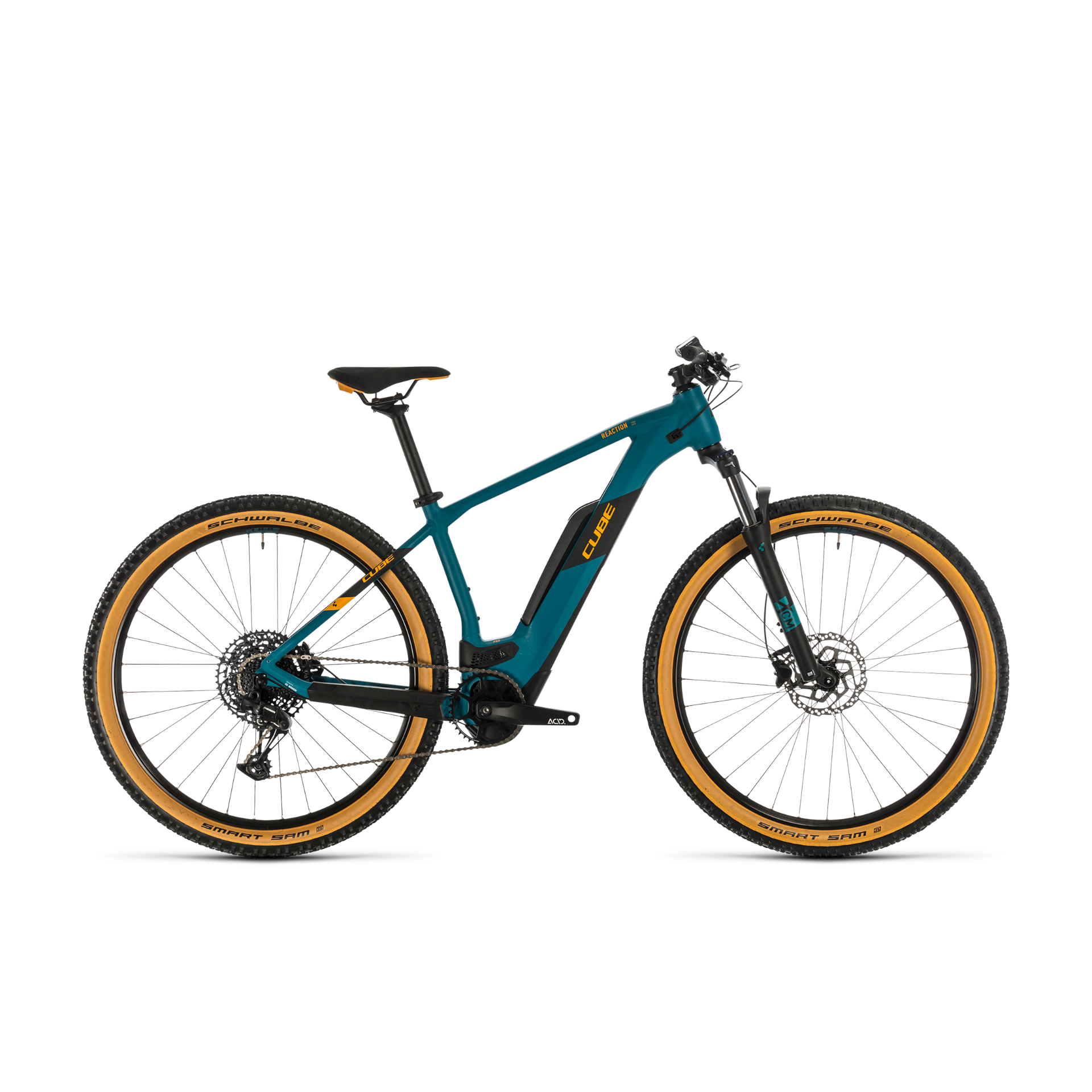 cube 400 e bike Cube Reaction Hybrid Pro 400 Electric Mountain Bike Pinetree/Orange (2 – 99  Bikes