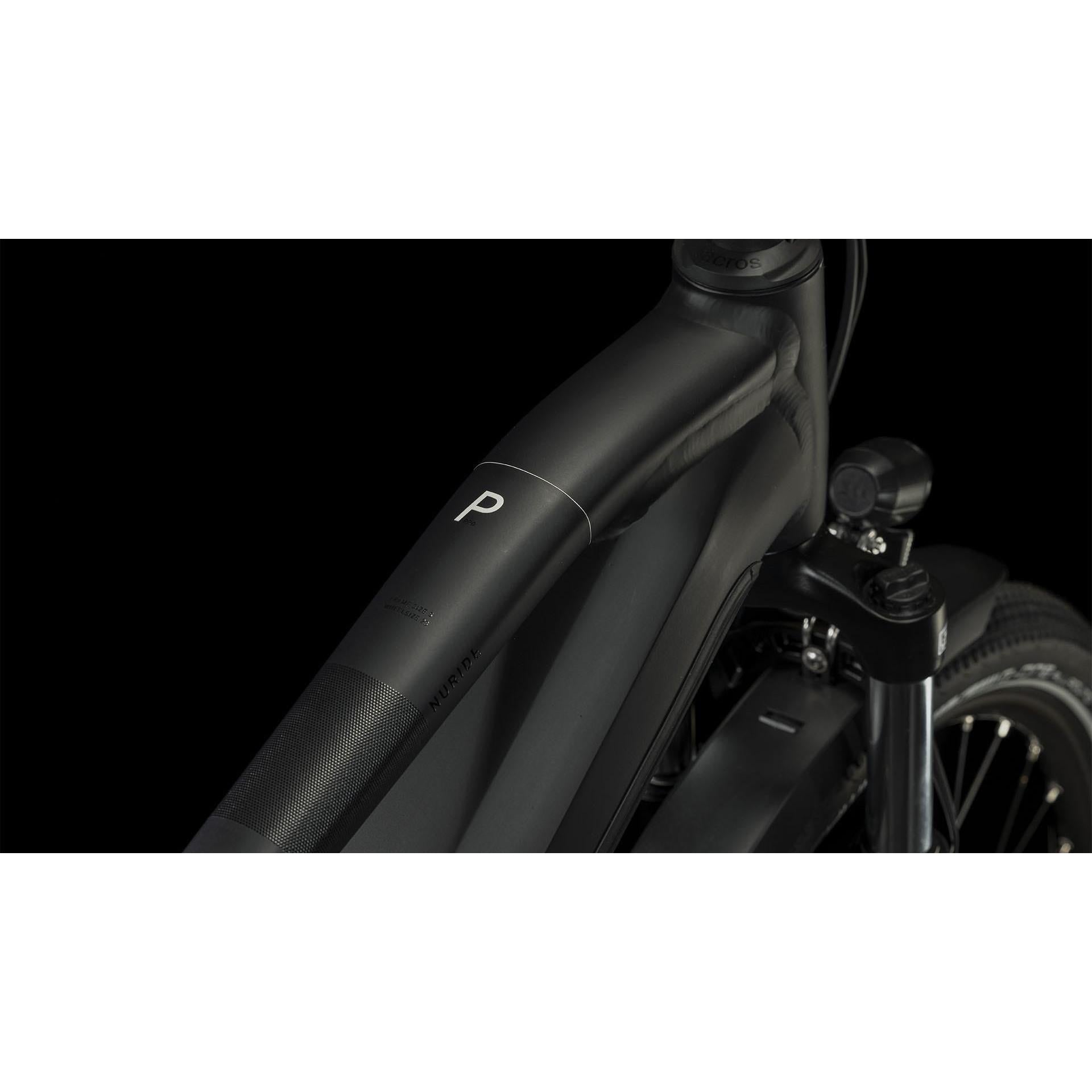 Cube Nuride Hybrid Pro 500 All-Road Trapeze Electric Hybrid Bike Black Metal