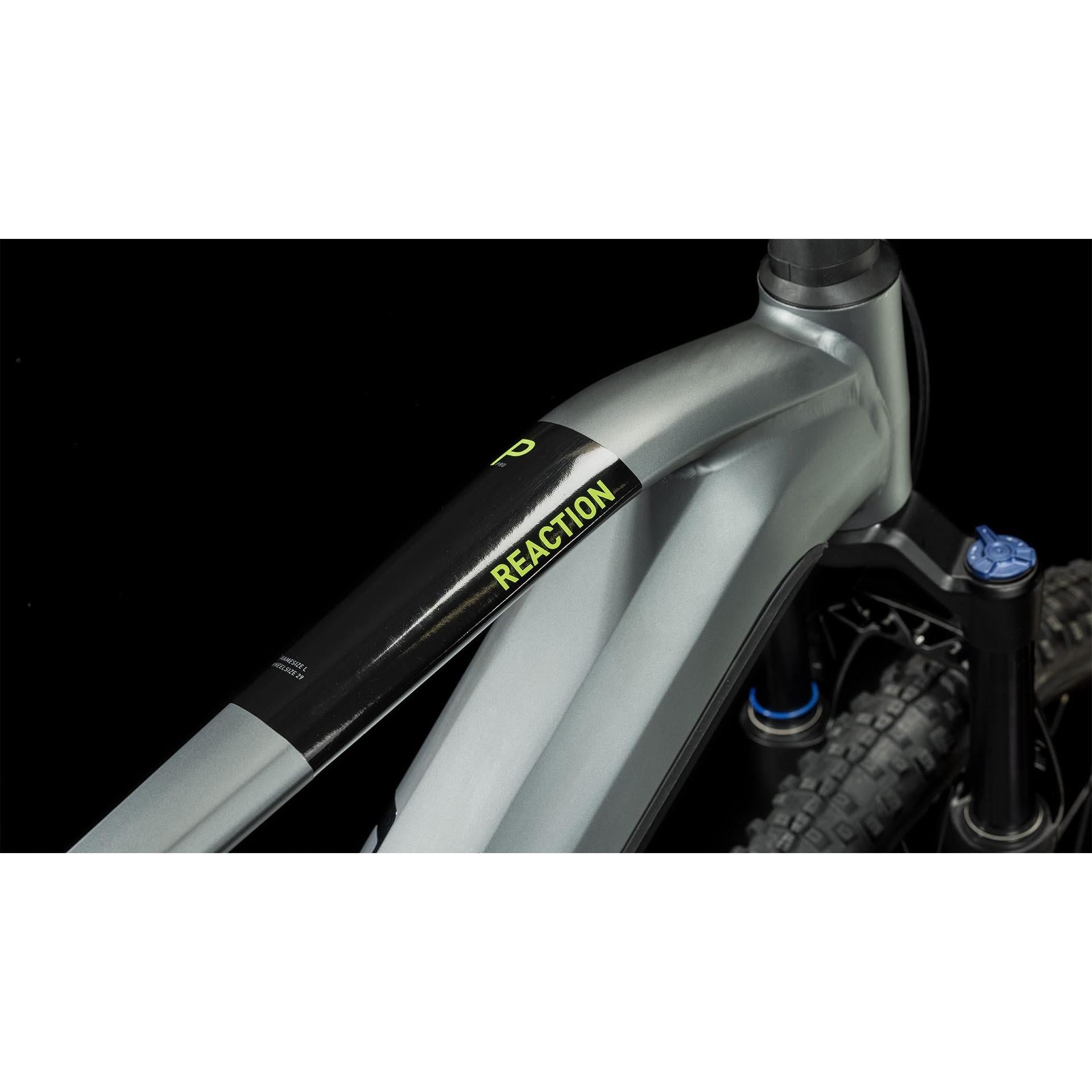 Cube Reaction Hybrid Pro 500 Electric Hardtail Mountain Bike Flash Grey 'n' Green