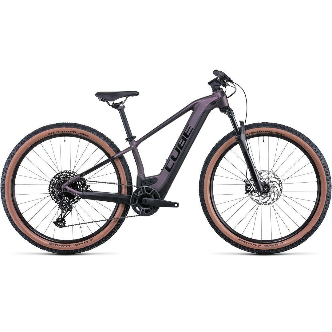 cube smokey lilac fully e bike Cube Reaction Hybrid EXC 625 Electric Hardtail Mountain Bike Smoky Lilac  'n' Black
