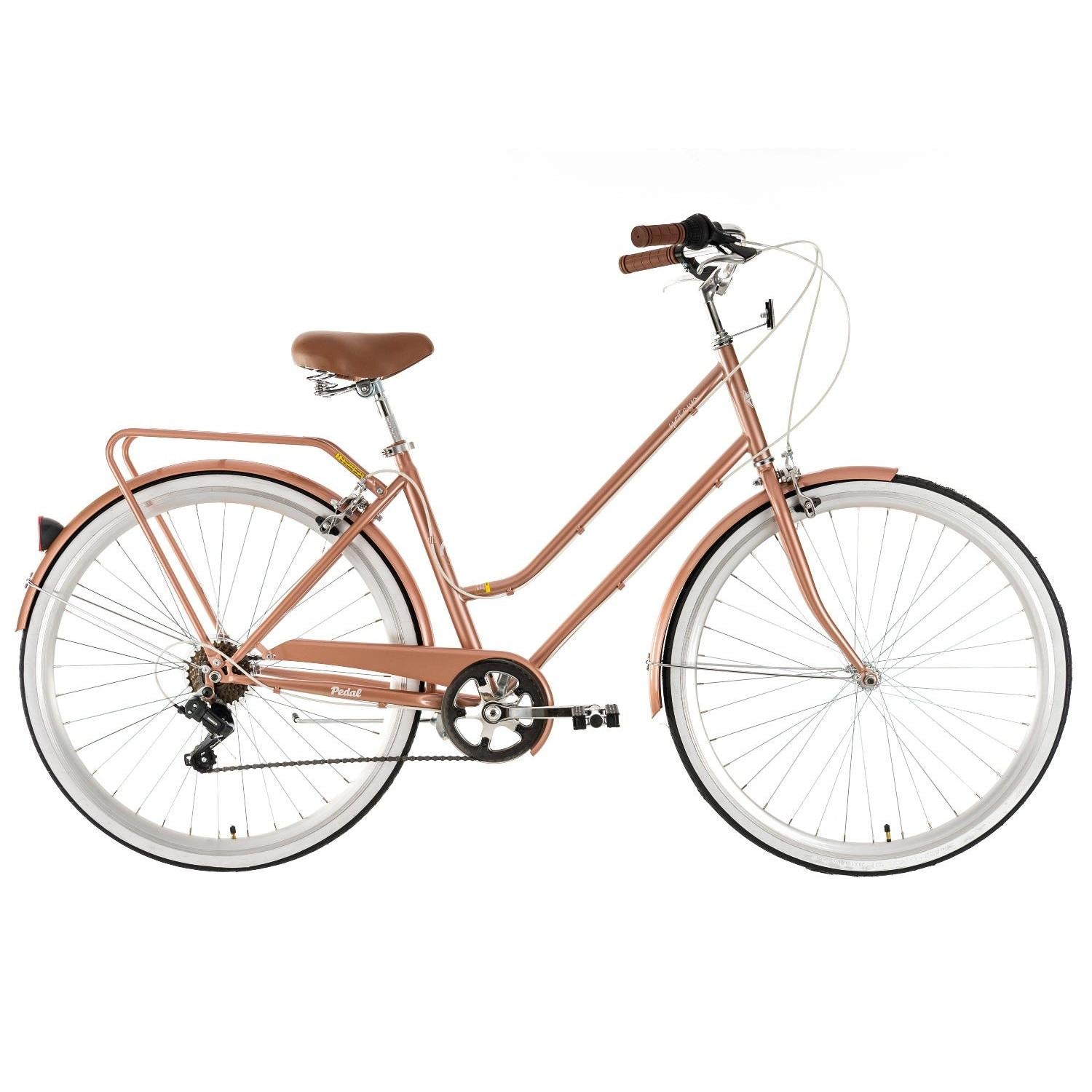 Pedal Uptown Classic Vintage Cruiser Bike Rose Gold – 99 Bikes