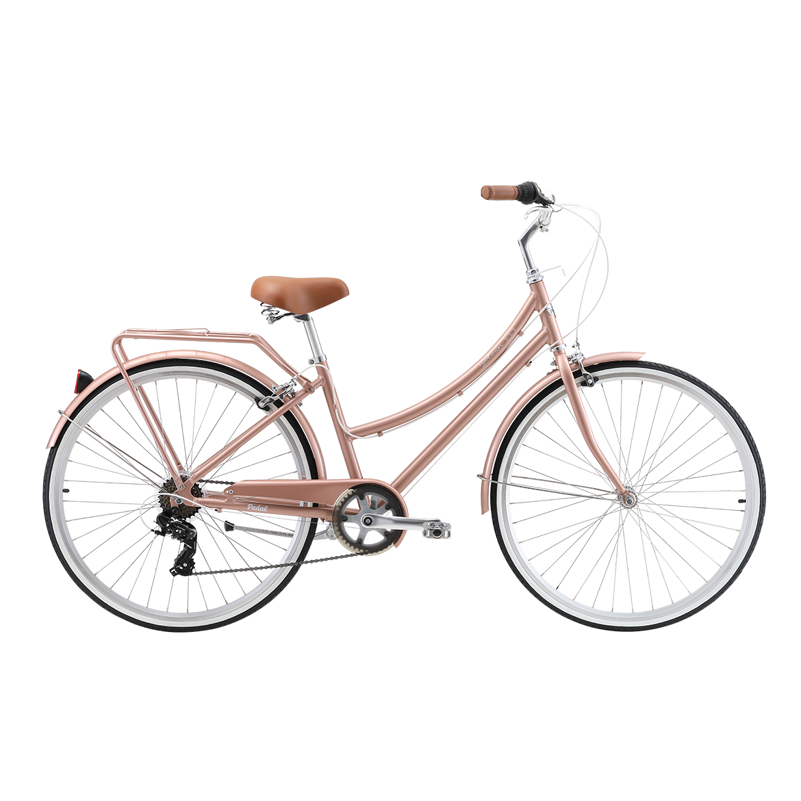 Pedal Uptown DLX Vintage Cruiser Bike Rose Gold