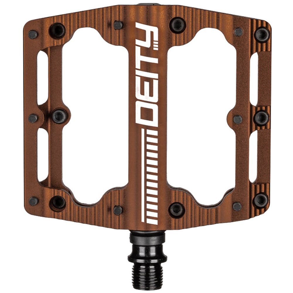 Deity Black Kat Flat MTB Pedals Bronze – 99 Bikes
