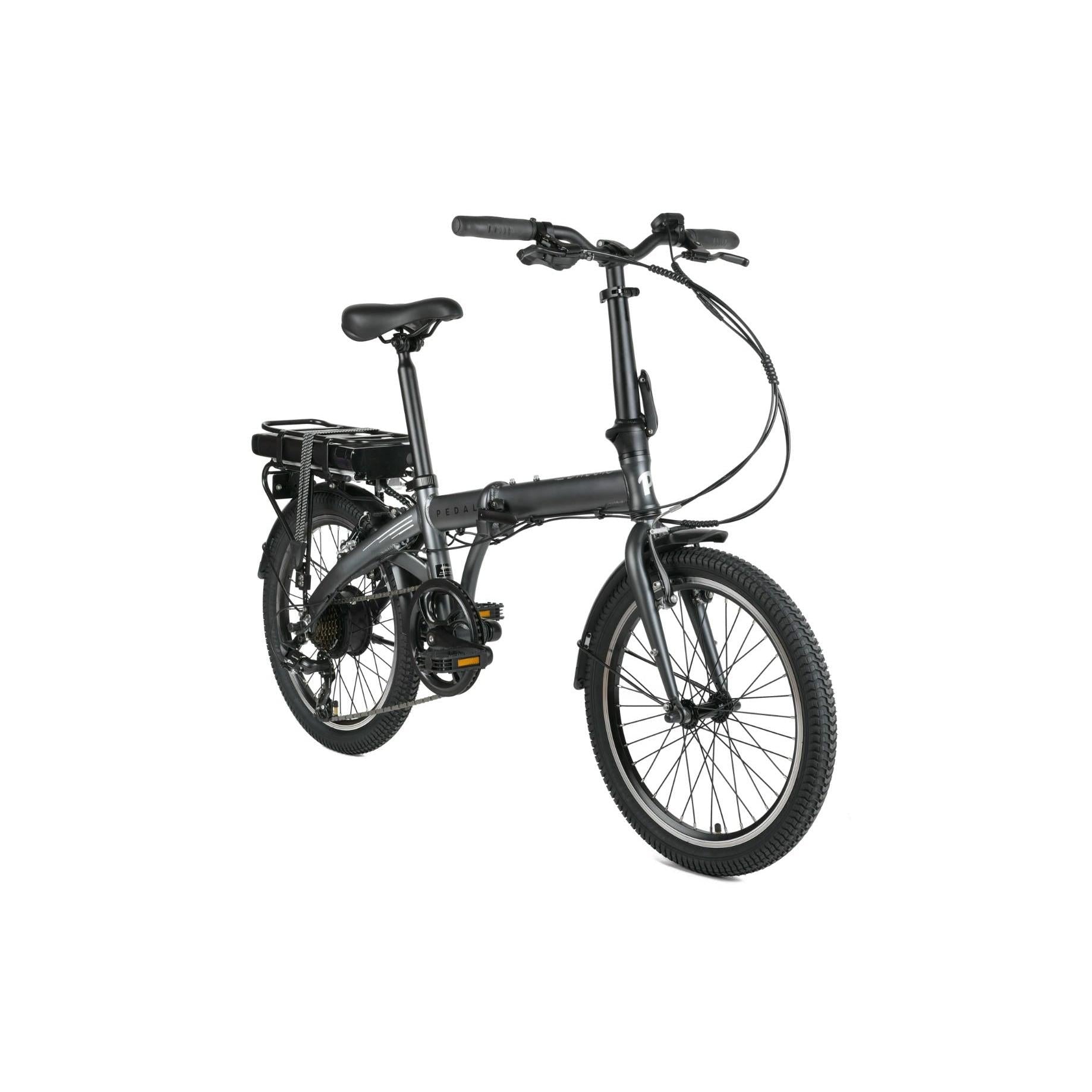 Pedal Dynamo 3 Electric Folding Bike Charcoal