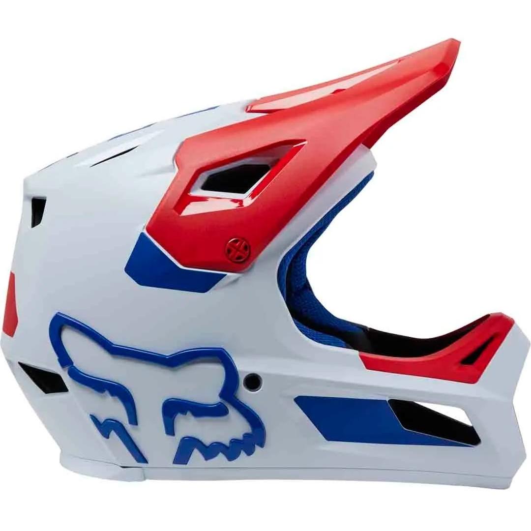 FOX Rampage Fullface MIPS Helmet Ceshyn White/Red/Blue 2023