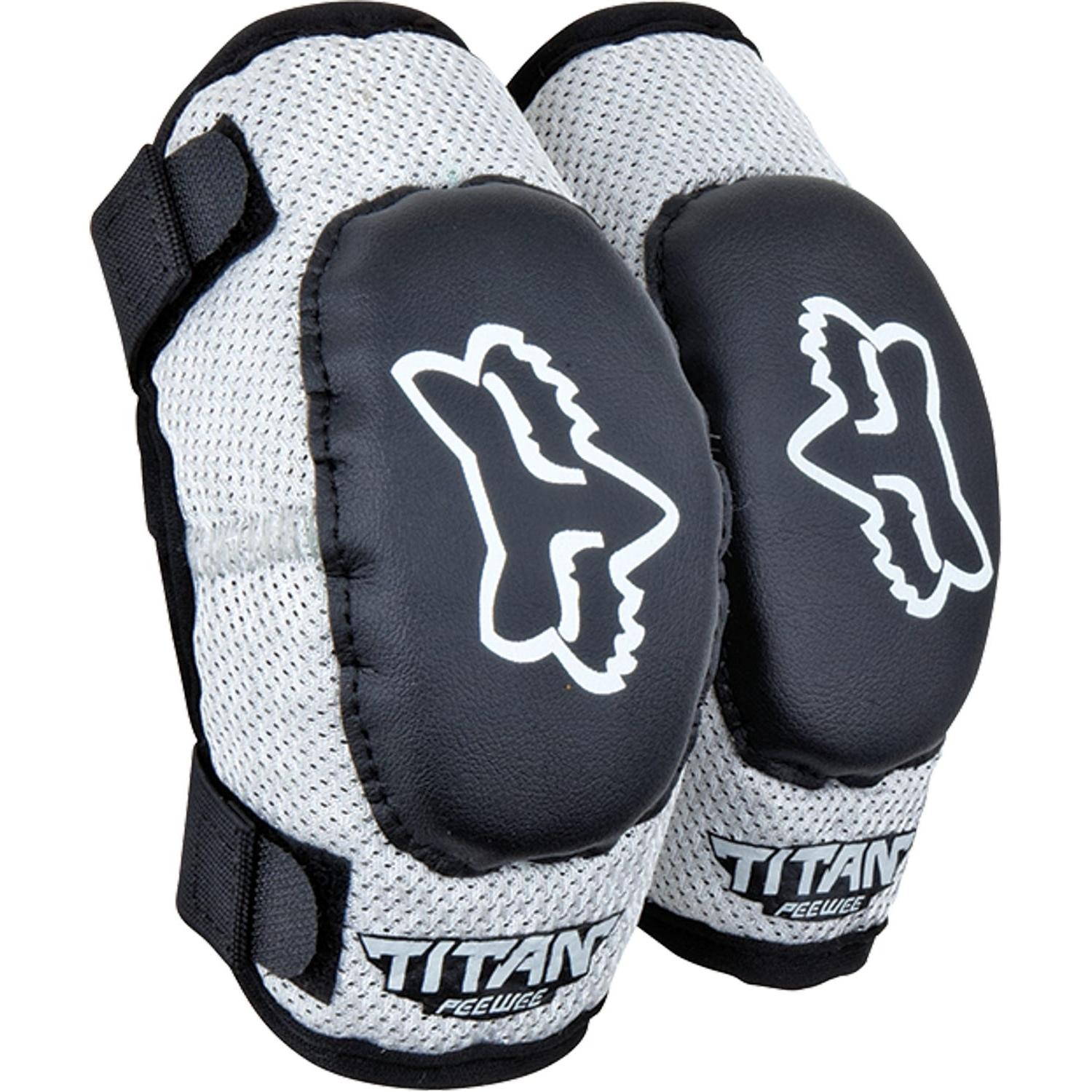 FOX PeeWee Titan Elbow Guards Youth Black/Silver 2025