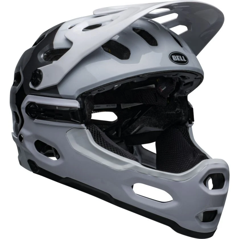 Bell Super 3R MIPS Full Face Helmet Gloss White/Black – 99 Bikes