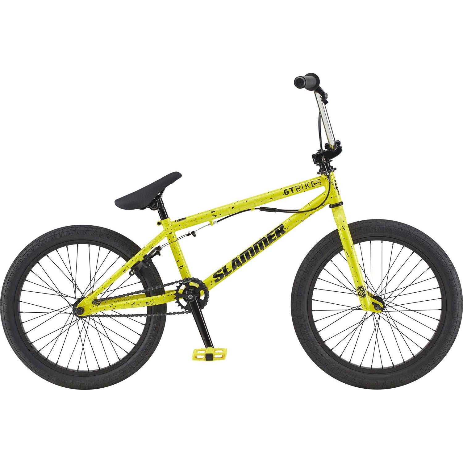 GT Slammer 20 BMX Bike Yellow Splatter (2020) – 99 Bikes