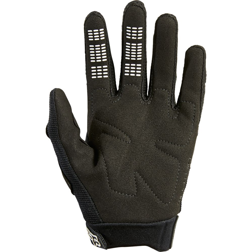 FOX Dirtpaw Full Finger Youth Gloves Black/White 2023