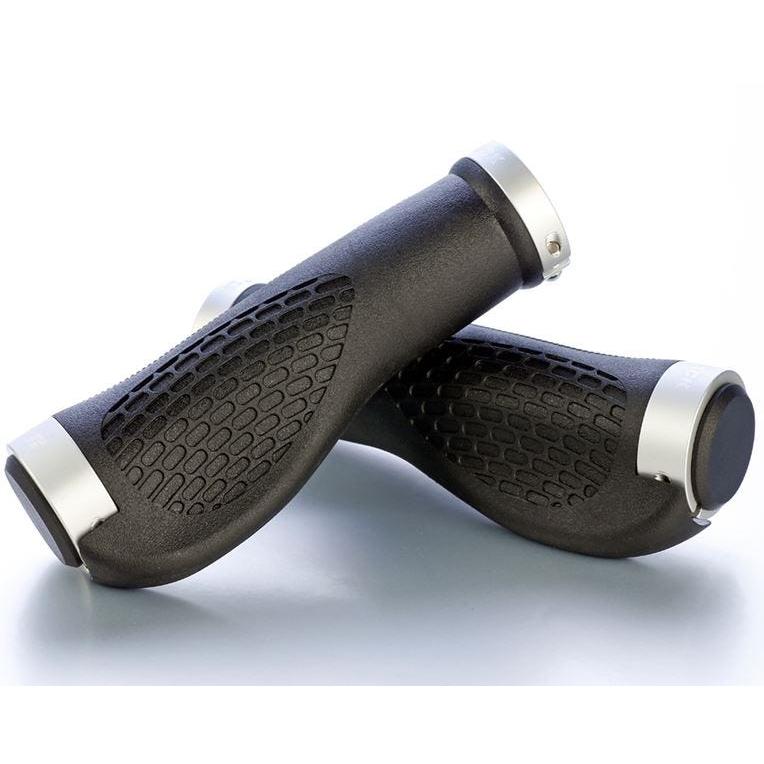 JetBlack Ergo LockOn Grips Black/Silver