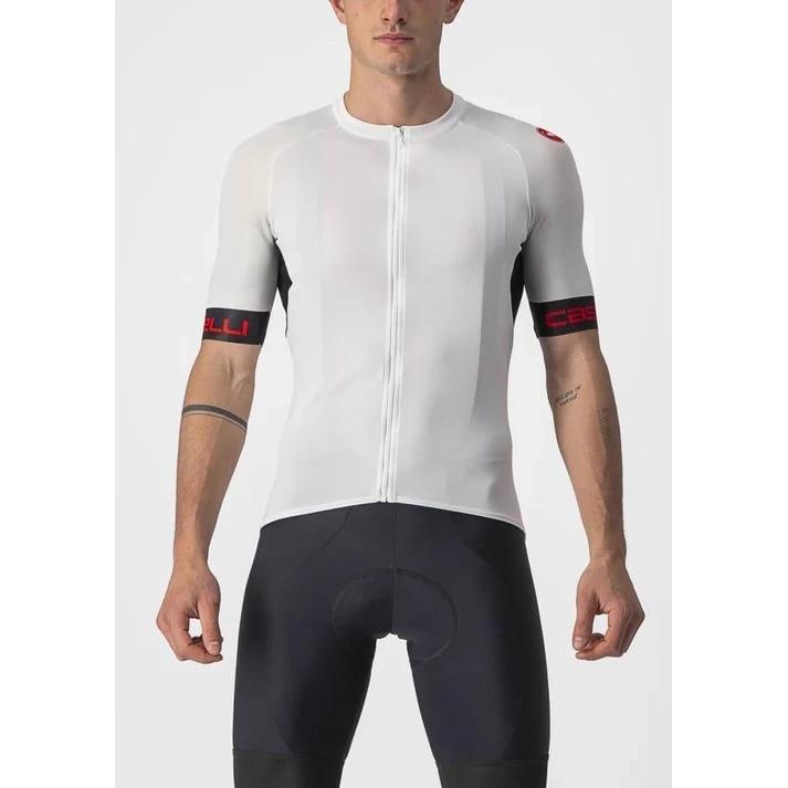 Castelli Entrata VI Short Sleeve Jersey Ivory/Light Black/Red – 99