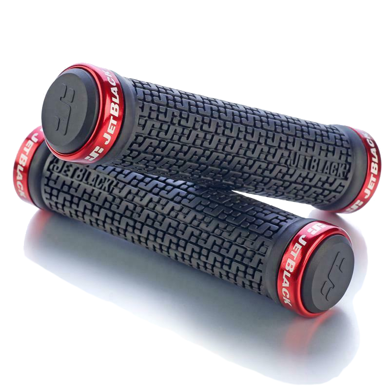 JetBlack Pin LockOn Grips Black/Red