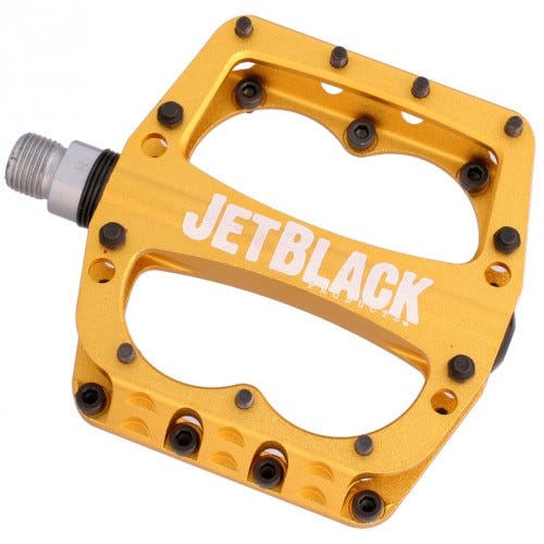 black and gold mtb pedals JetBlack Superlight Flat Pedal