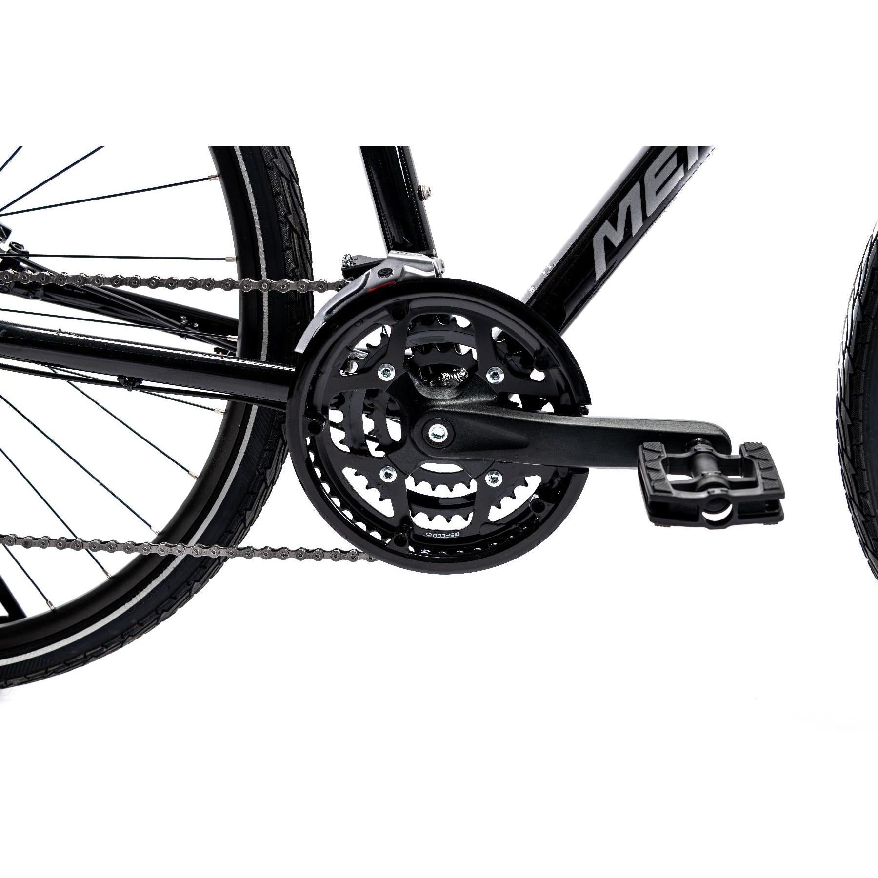 Merida Crossway 100 Hybrid Bike Glossy Black/Matt Silver