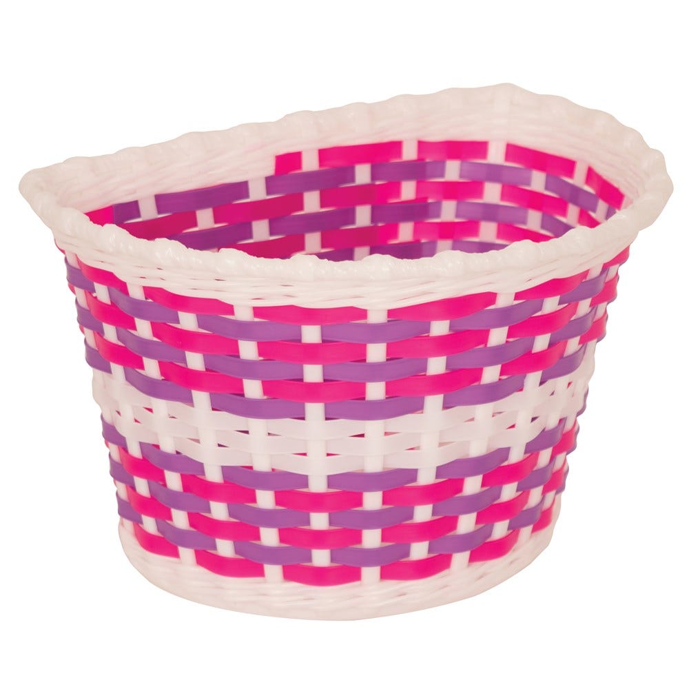 Front Kids Basket Pink Purple Weave