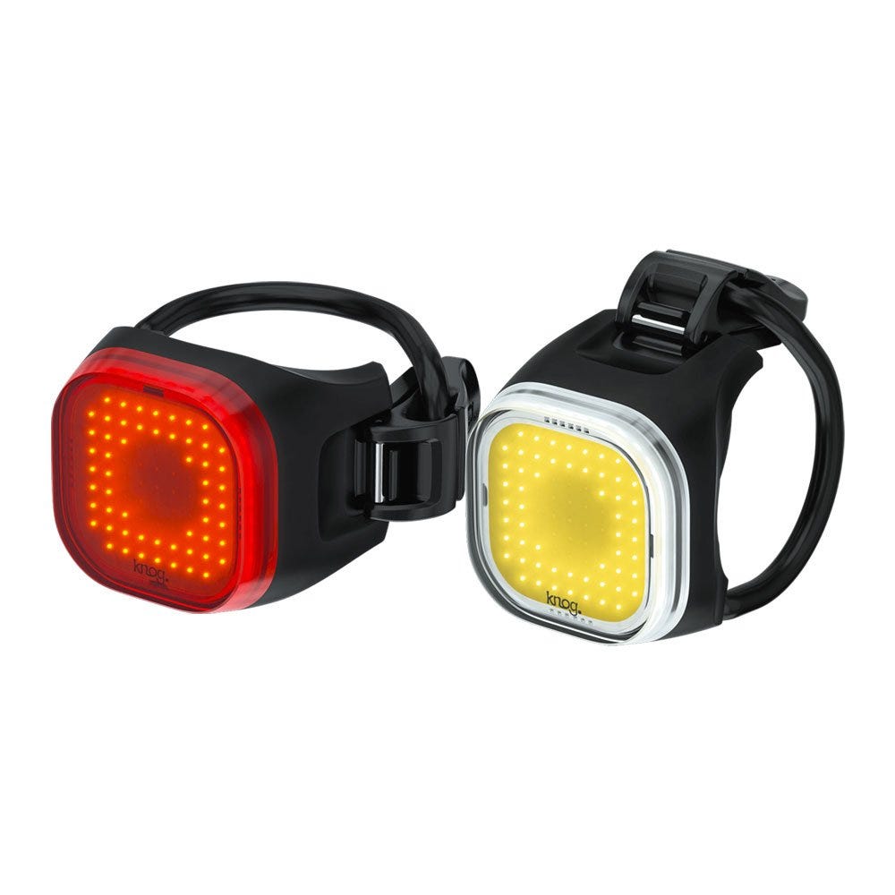 アクセサリー KNOG BLINDER SQUARE TWINPACK Knog Blinder Square Twinpack | Front + Rear Bike Lights