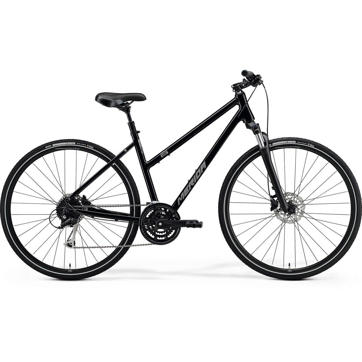 Merida Crossway 100 Hybrid Bike Glossy Black/Matt Silver – 99 Bikes