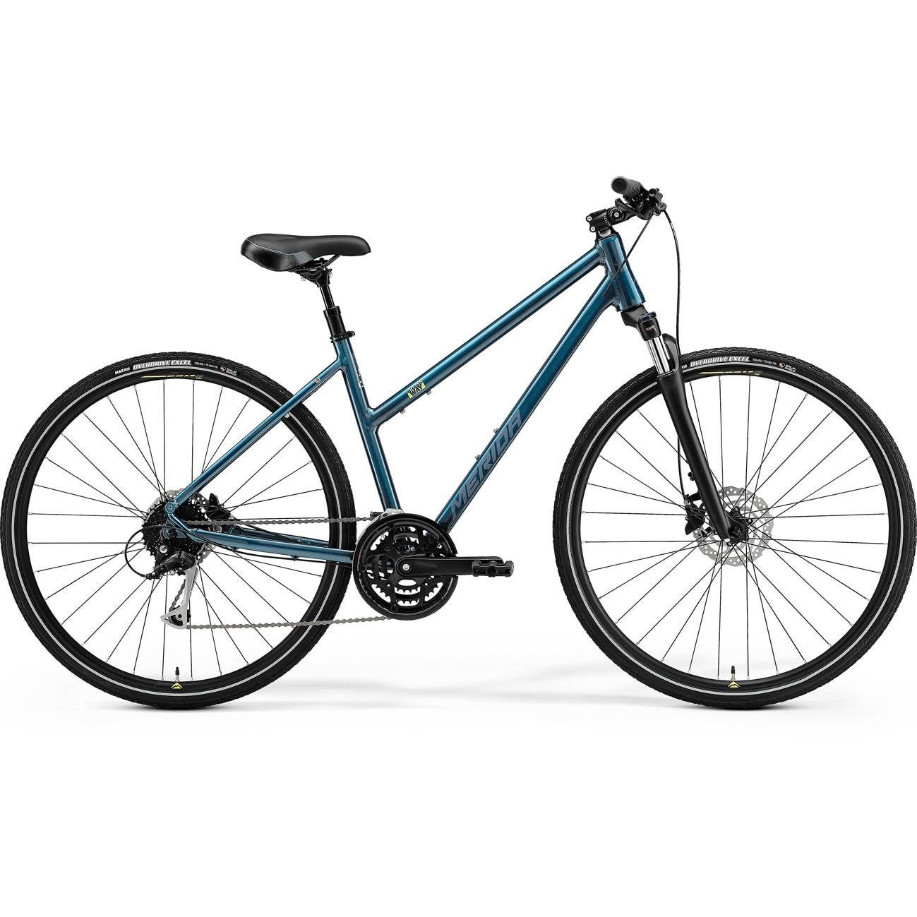 Merida Crossway 100 Hybrid Bike Teal Blue/Silver Blue/Lime – 99 Bikes