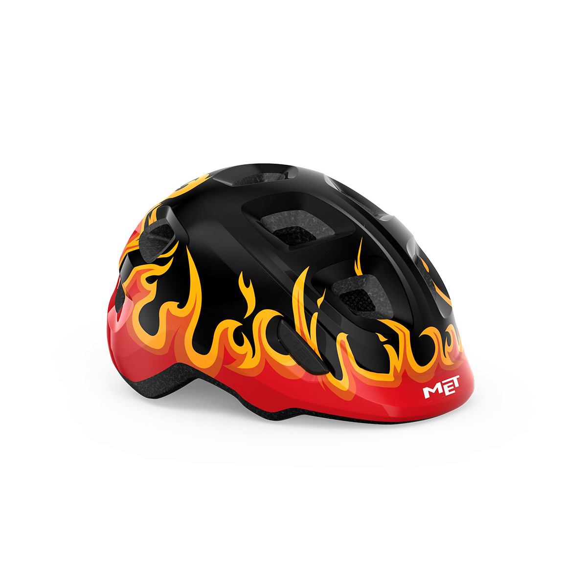 99 bikes met helmet MET Hooray Kids Helmet Black Flames – 99 Bikes