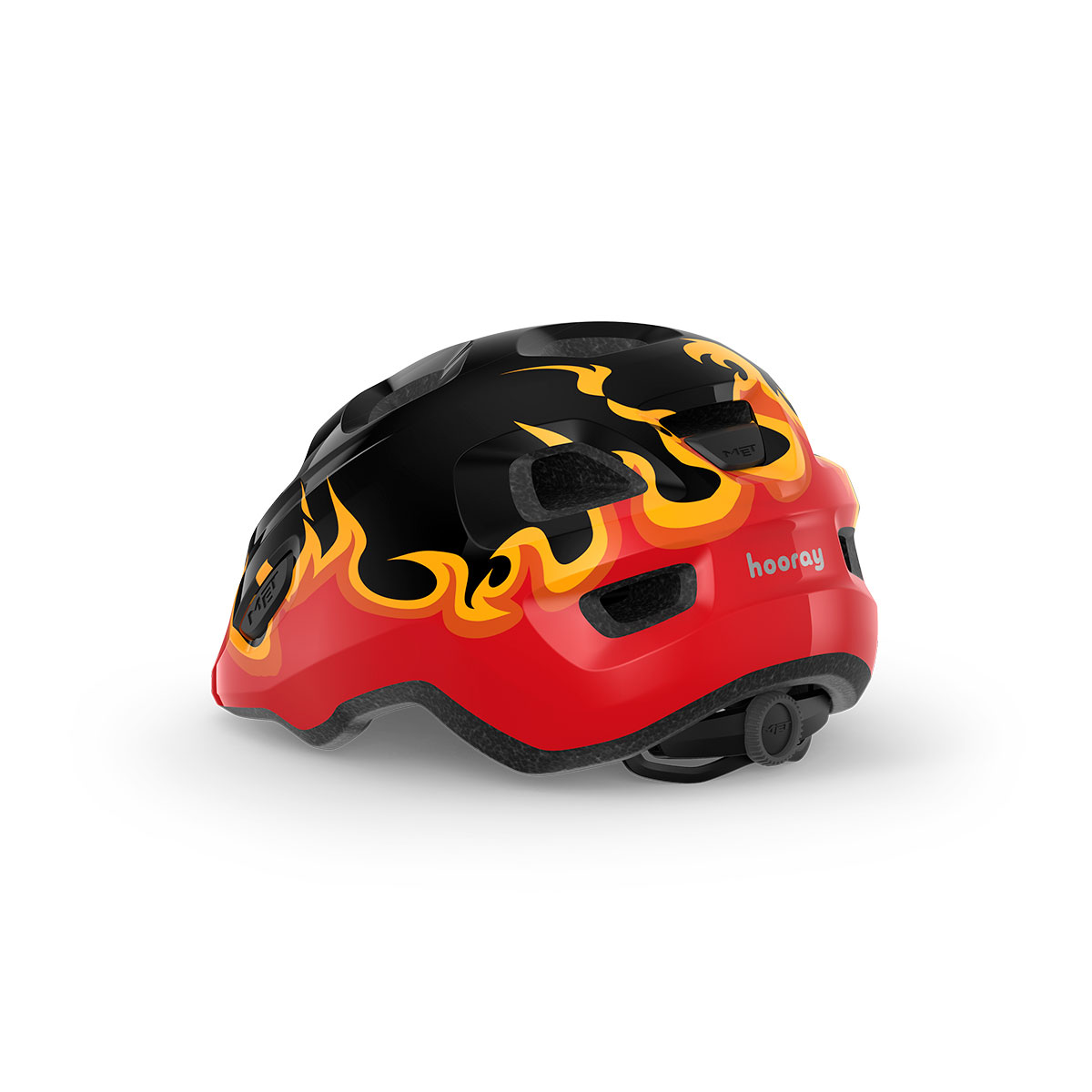 MET Hooray Kids Helmet Black Flames