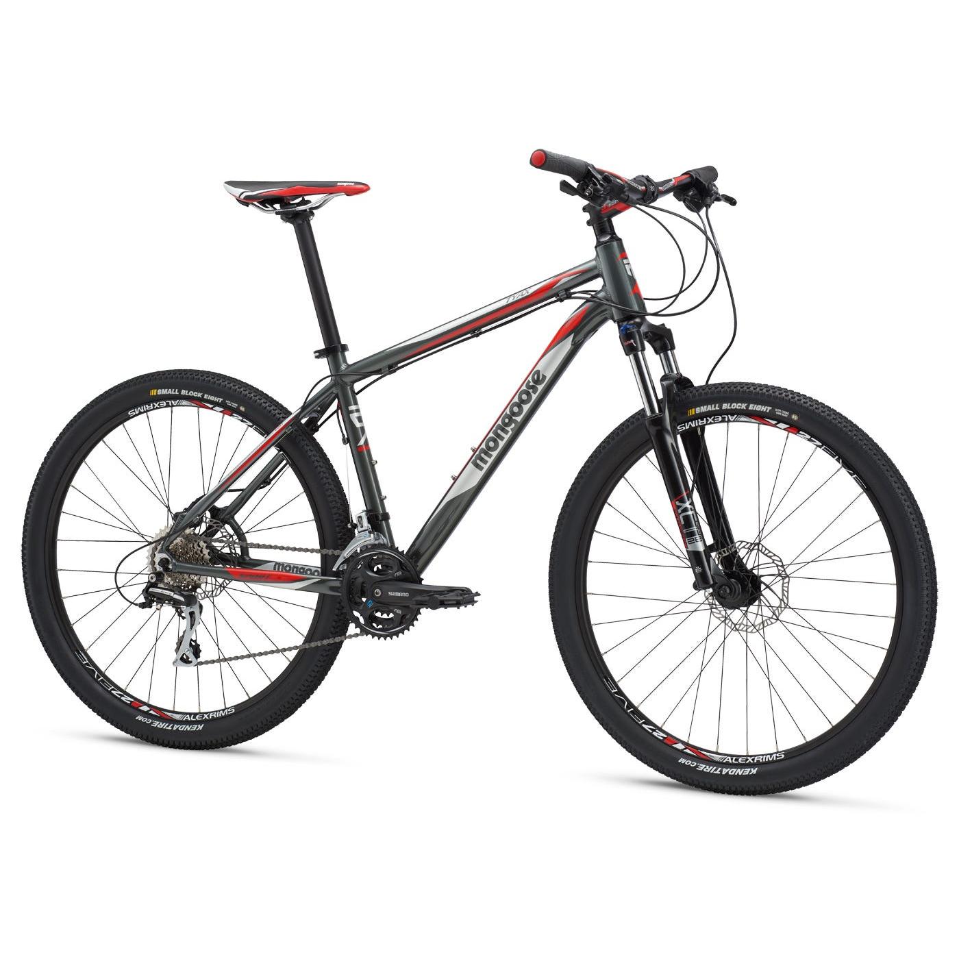 Mongoose Tyax Sport Mountain Bike [Grey/Red] (2017)