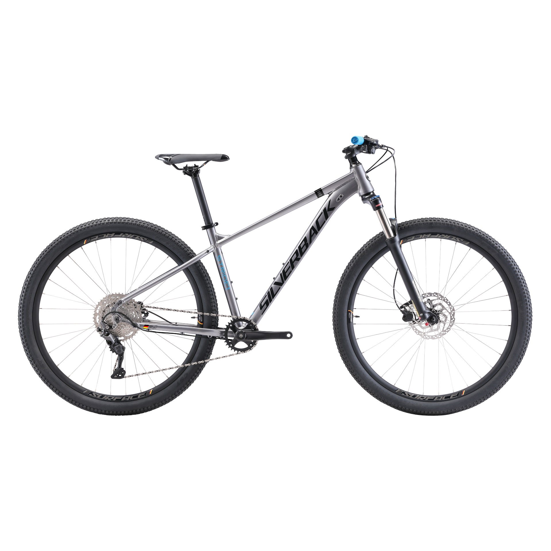 Silverback Stride Deluxe Mountain Bike Grey/Gloss Sky Blue