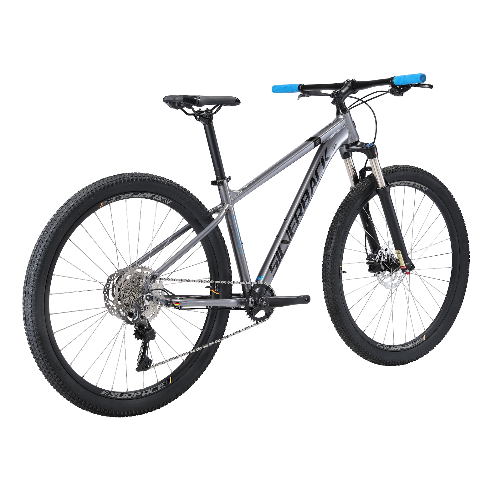 Silverback Stride Deluxe Mountain Bike Grey/Gloss Sky Blue