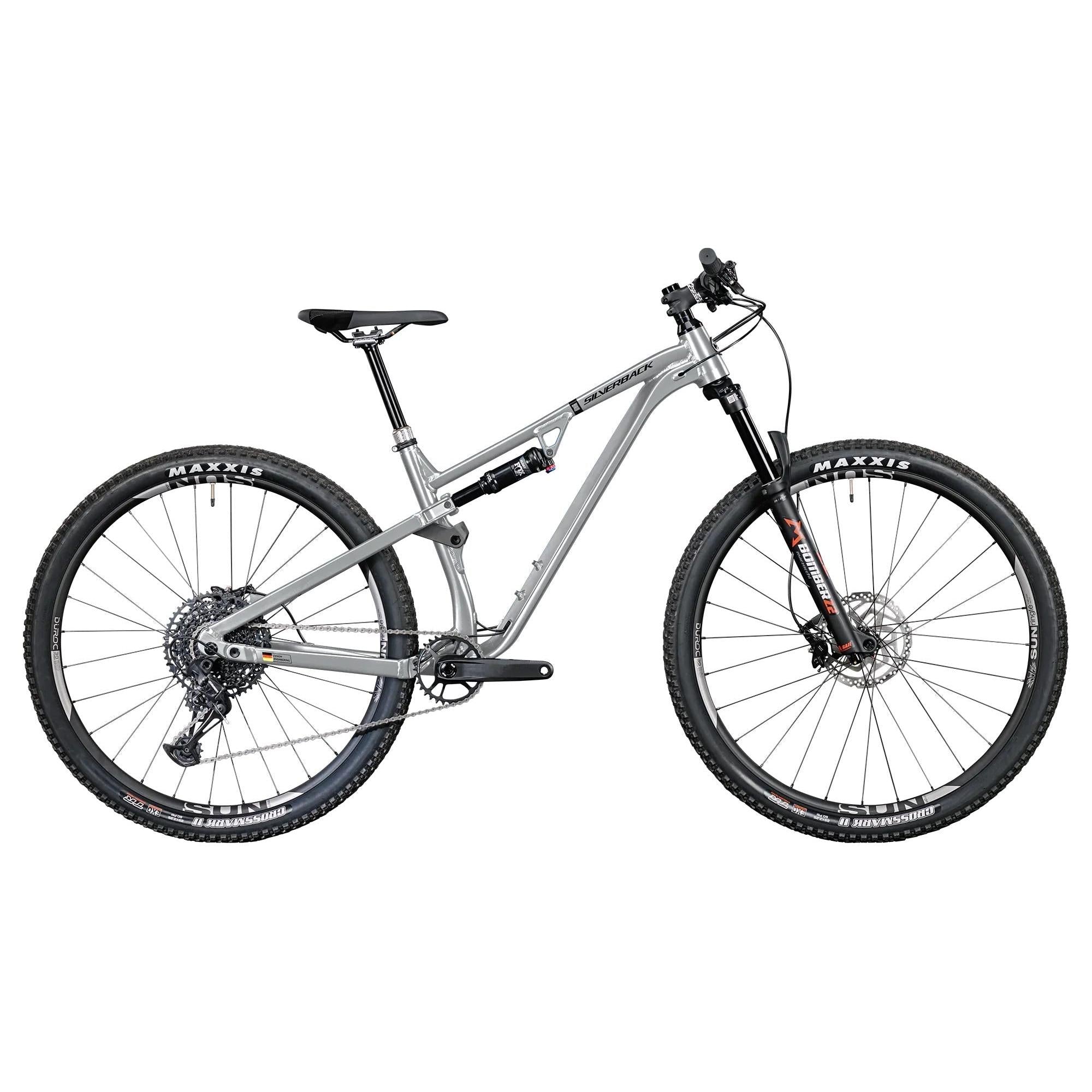 Silverback Stratos AL Pro Dual Suspension Mountain Bike Silver