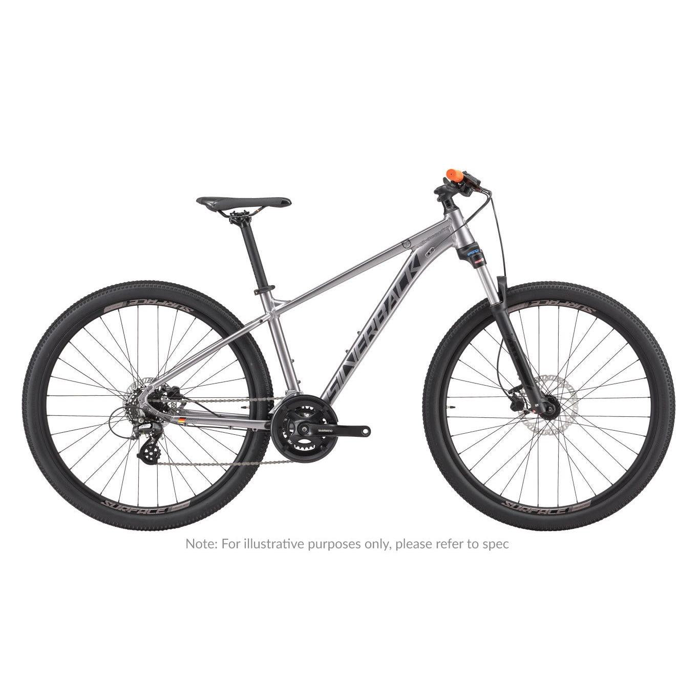 Silverback Stride HD Hardtail Mountain Bike Moondust Black