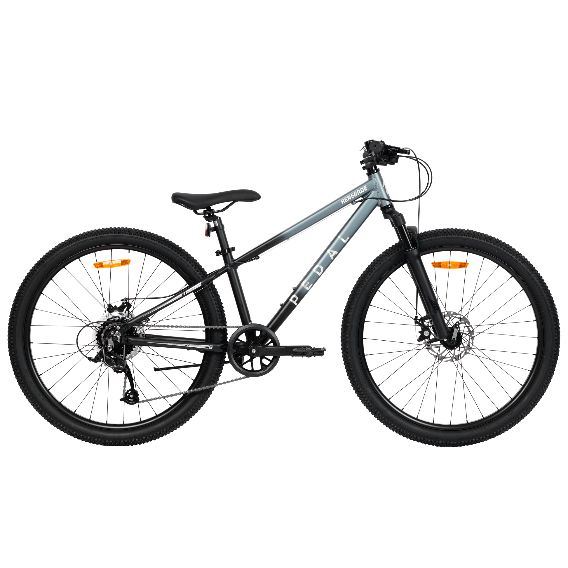 Pedal Renegade 26inch Kids Mountain Bike Metal Grey Fade