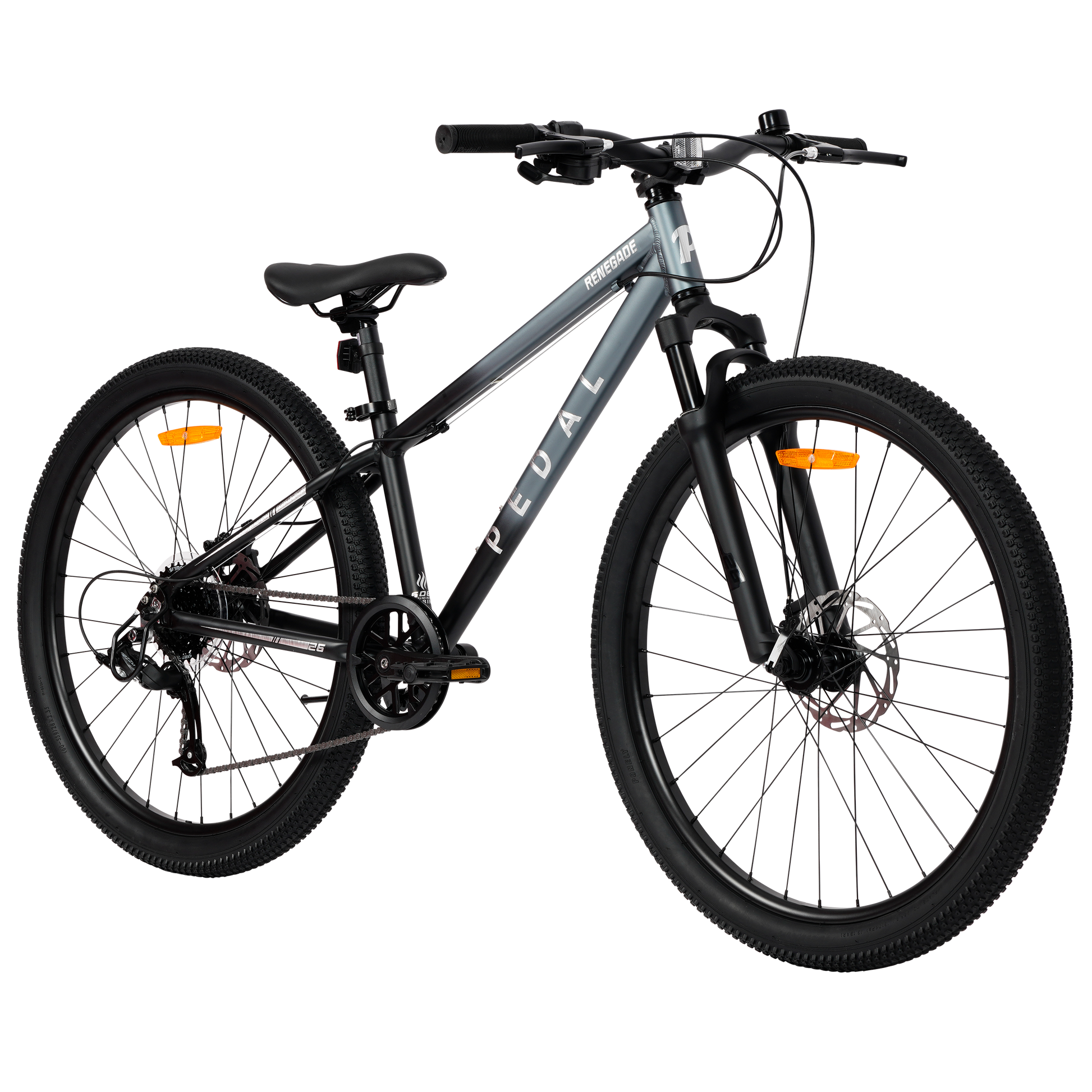 Pedal Renegade 26inch Kids Mountain Bike Metal Grey Fade