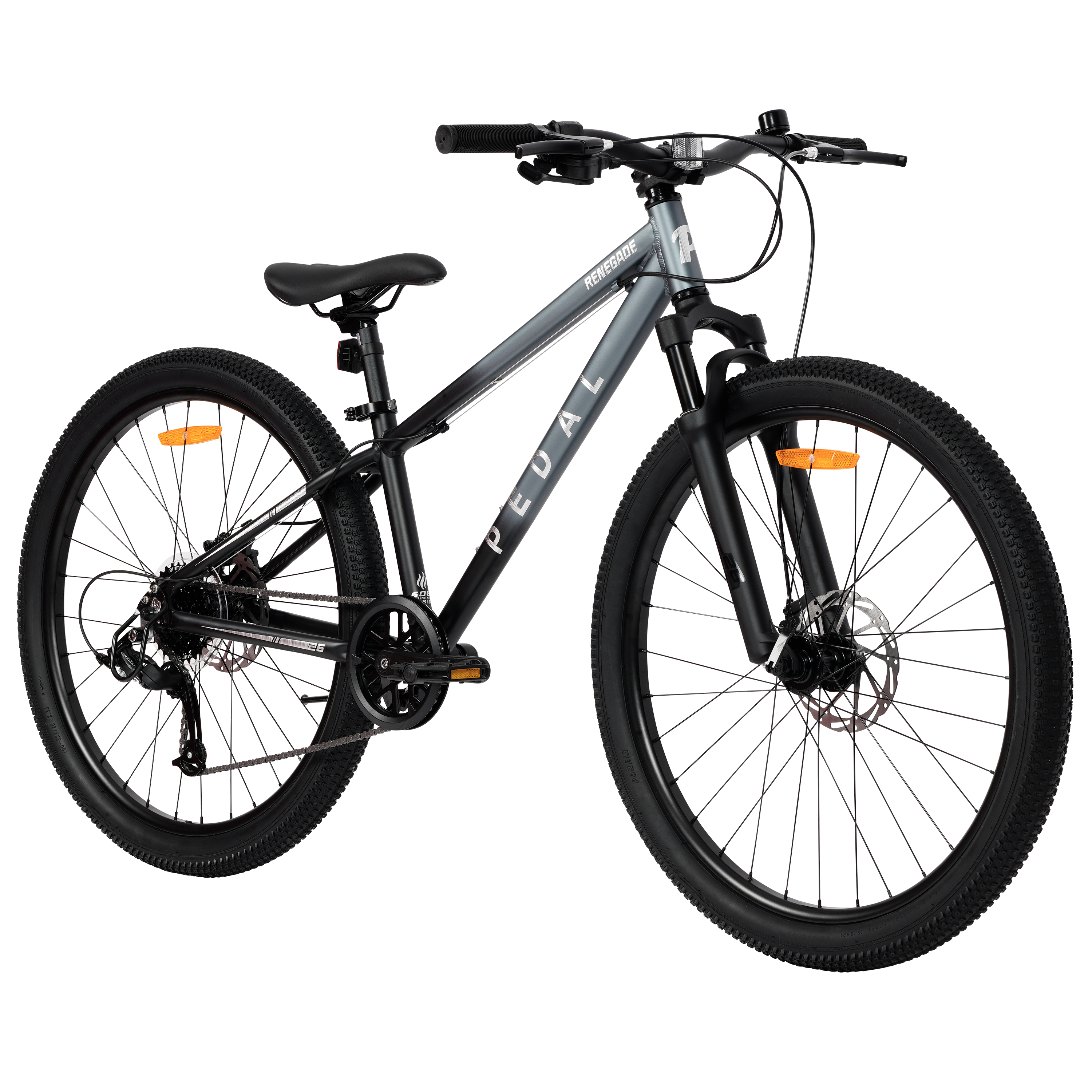 Pedal Renegade 26inch Kids Mountain Bike Metal Grey Fade