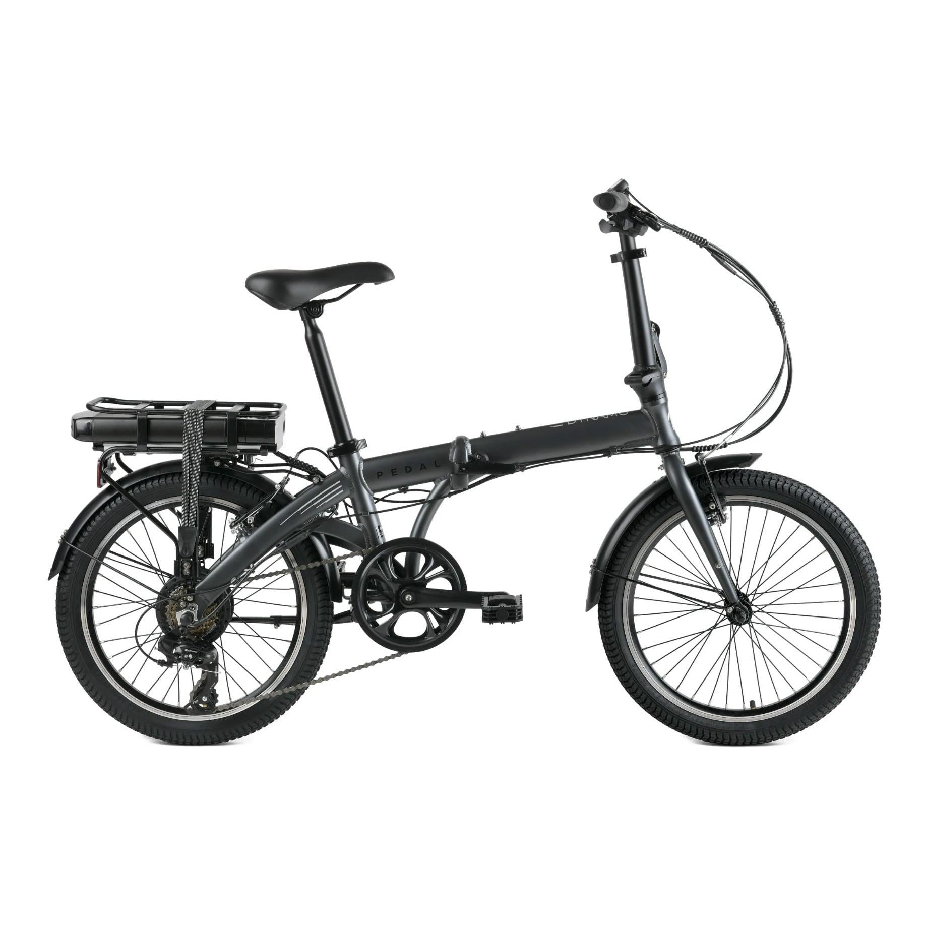 Pedal Dynamo 3 Electric Folding Bike Charcoal