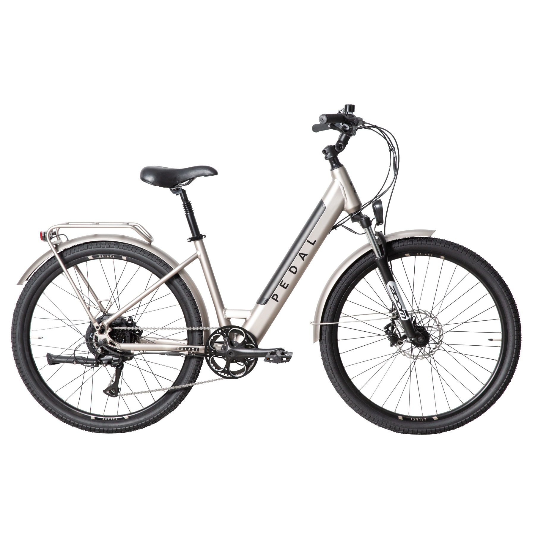 Pedal Galaxy PLUS Step Through Electric Hybrid Bike Silver