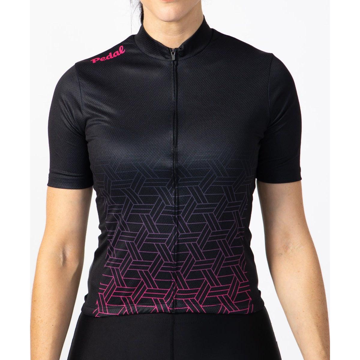 Pedal Womens Short Sleeve Jersey Black Pink