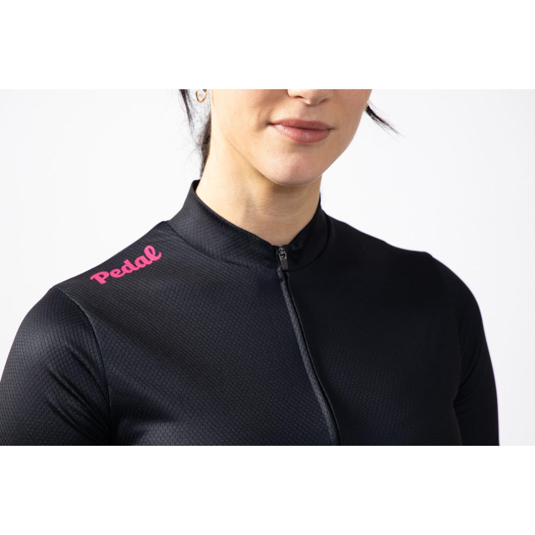 Pedal Womens Short Sleeve Jersey Black Pink