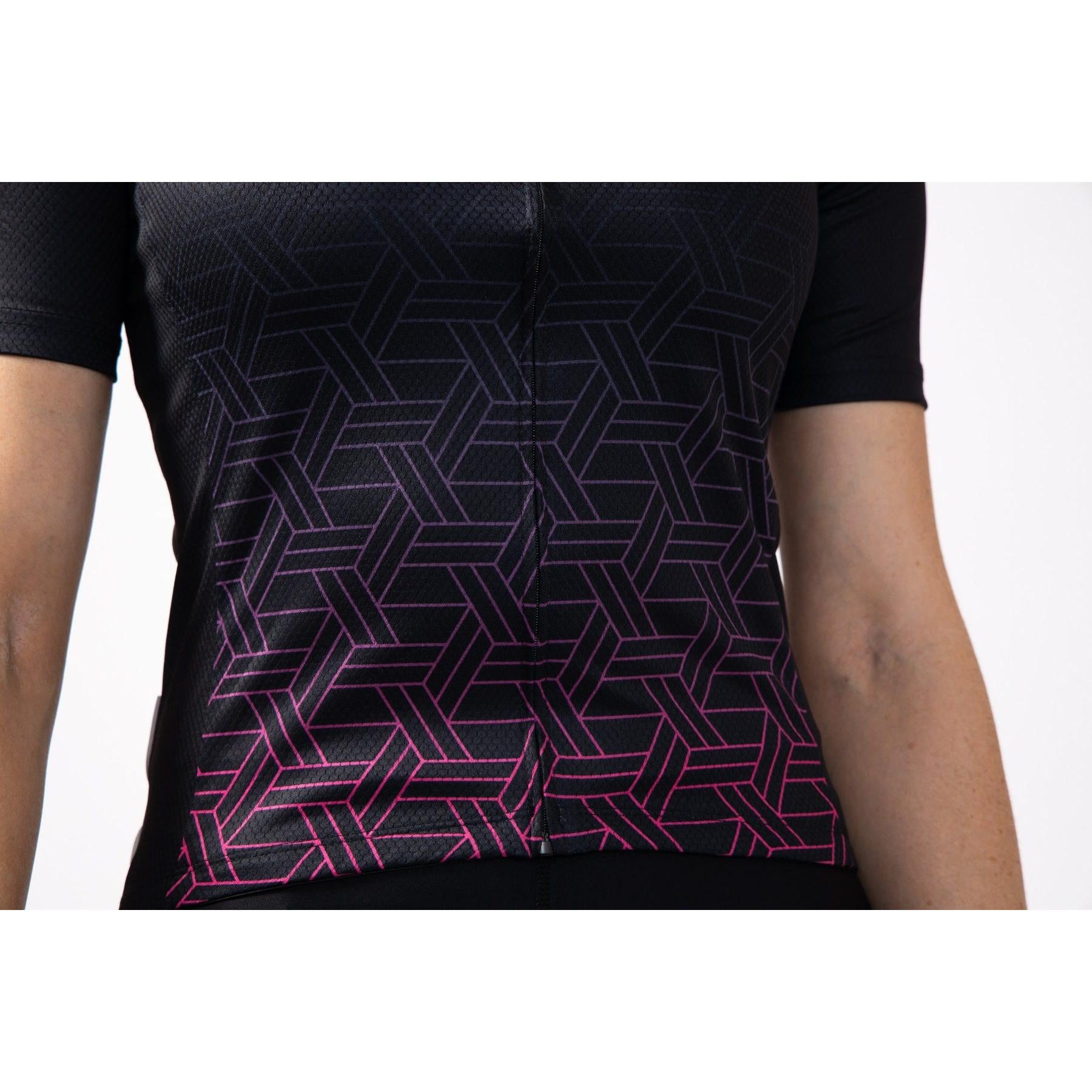 Pedal Womens Short Sleeve Jersey Black Pink