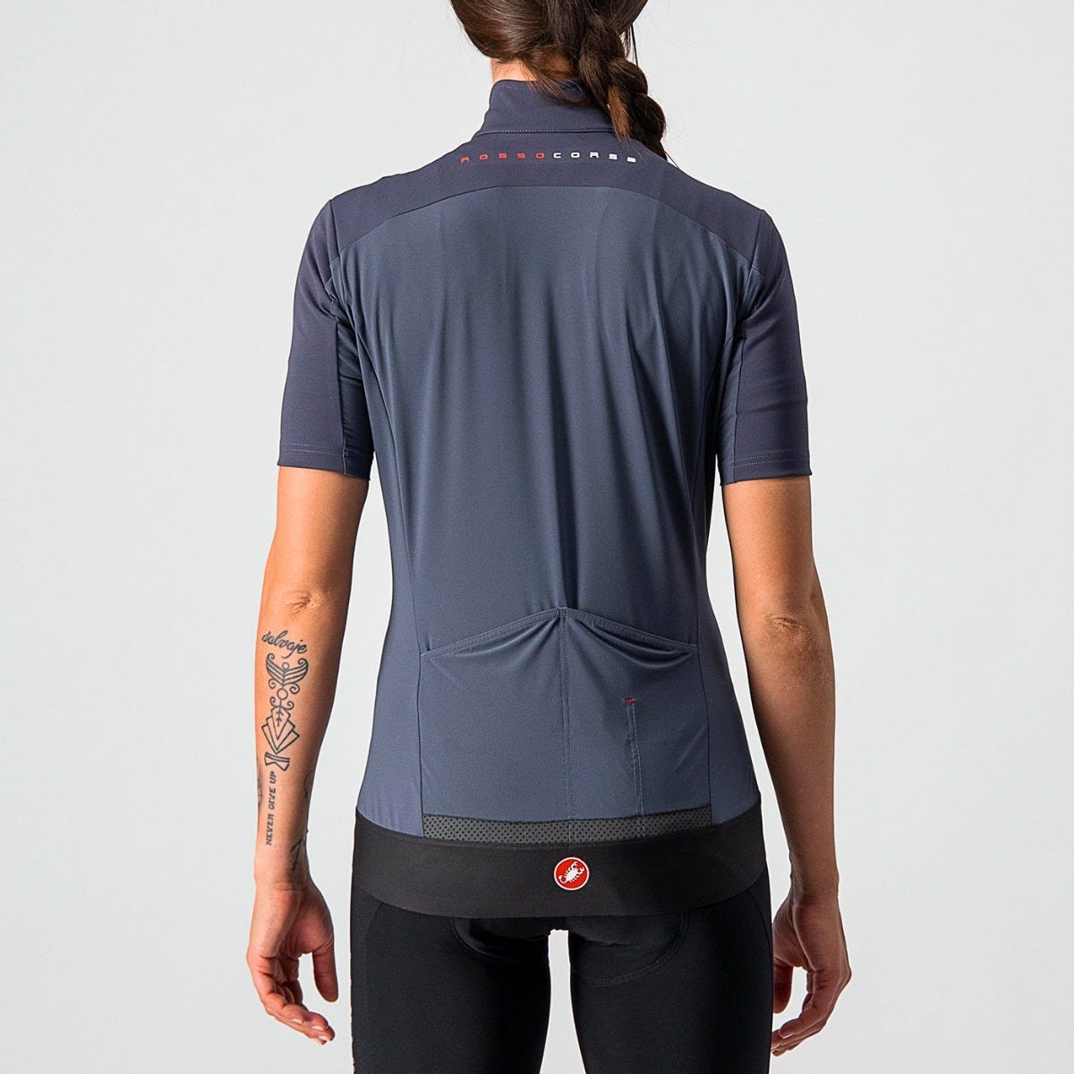 Castelli Perfetto Rosso Corsa Light LS Women's Jersey Steel Blue