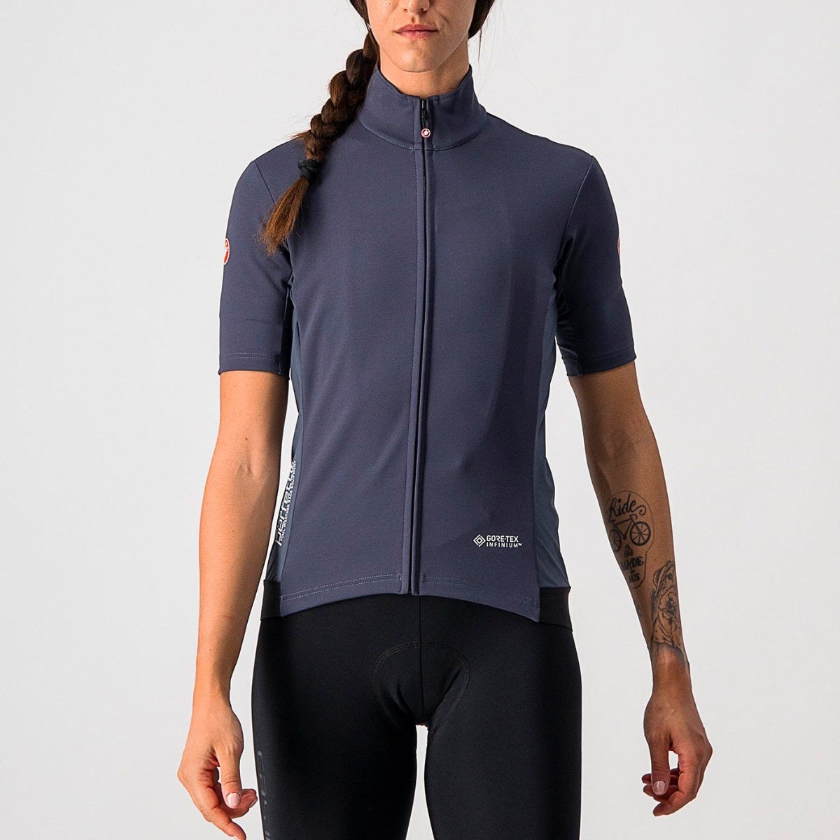Castelli Perfetto Rosso Corsa Light LS Women's Jersey Steel Blue