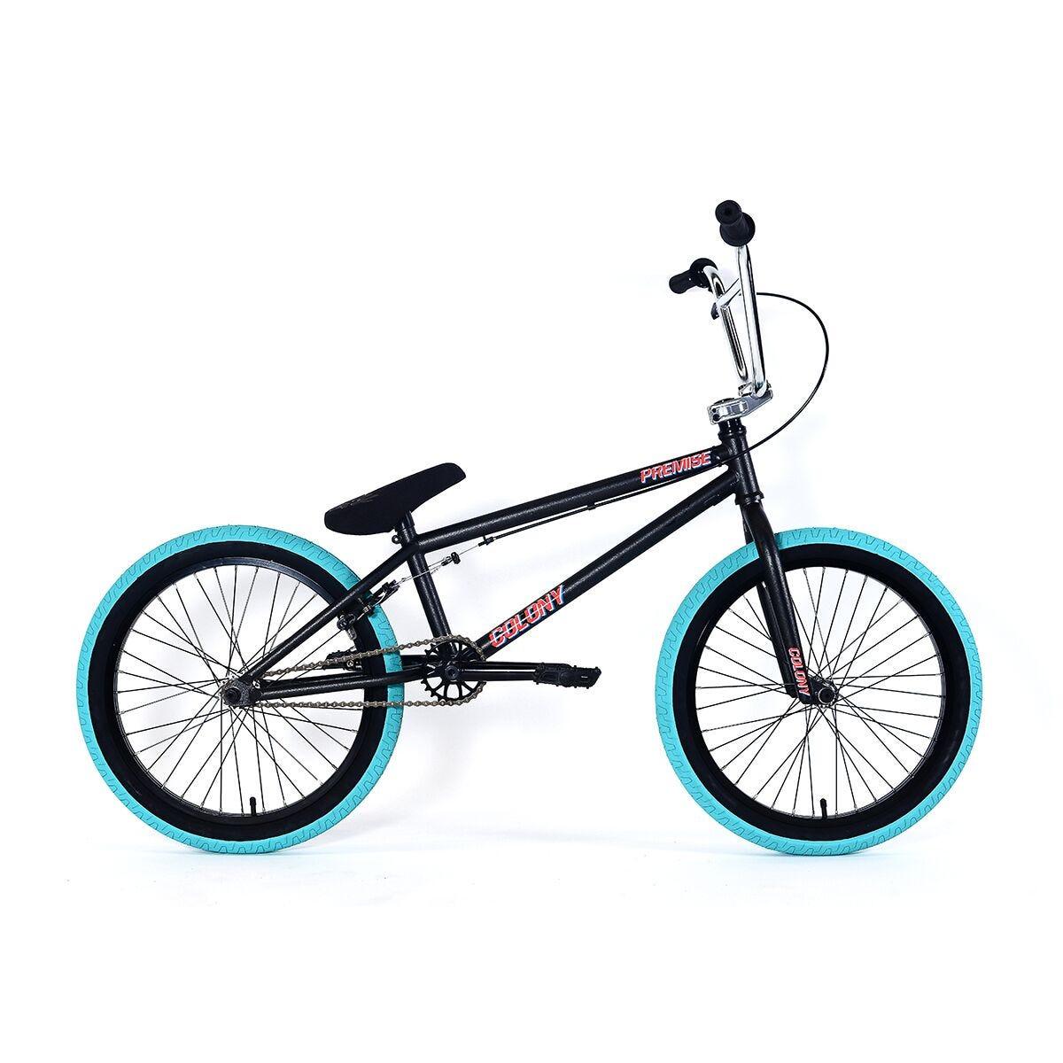 Colony Premise 20.75in BMX Bike Matte Metal Black/Teal (2018) – 99 