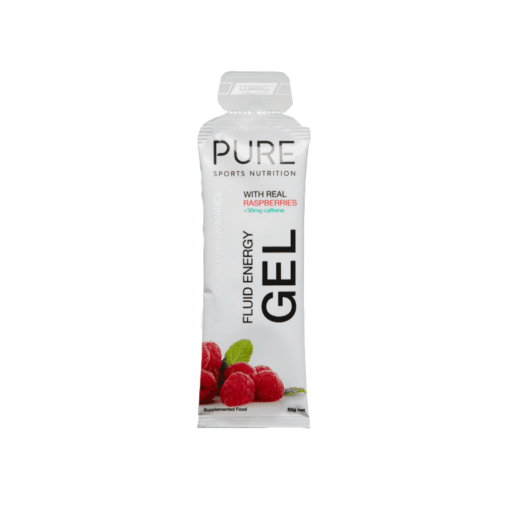 PURE Raspberry Caffeinated Fluid Energy Gel 50g