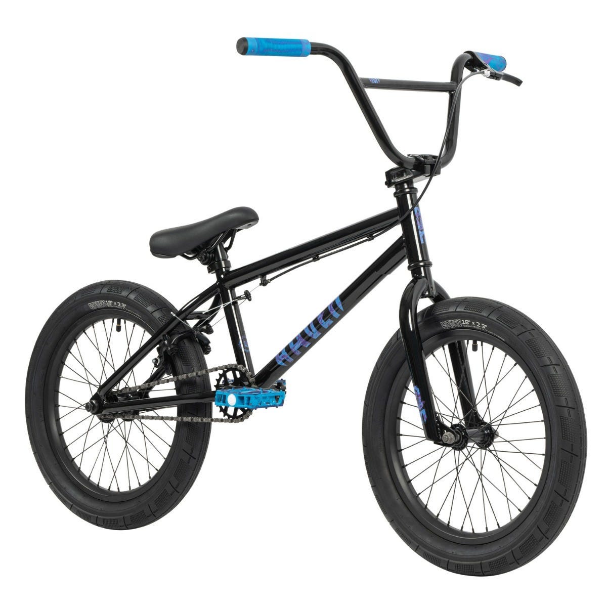 Raven Trickster 18'' BMX Bike Black w/ Marble Graphics 2024 – 99 Bikes