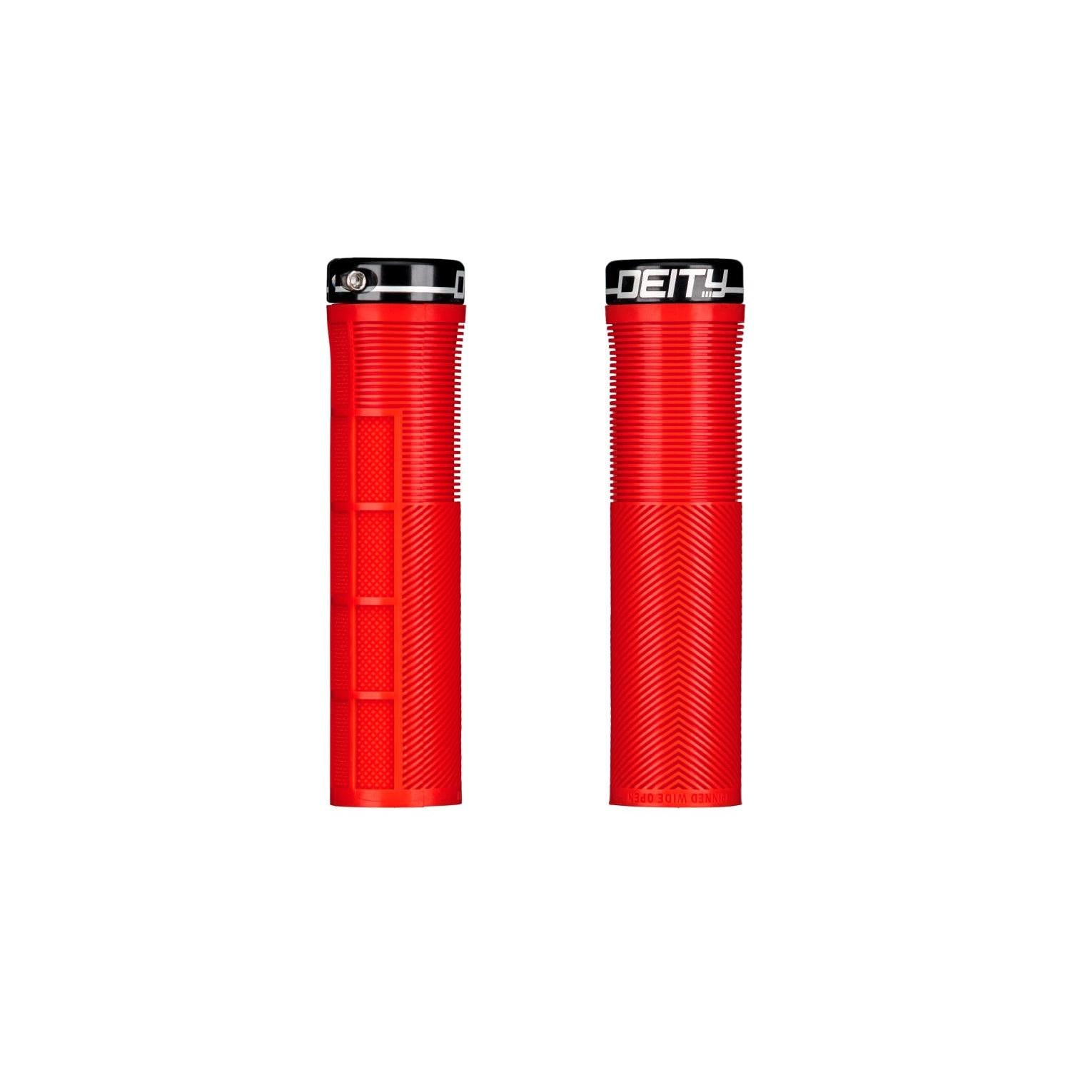Deity Knuckleduster Lock On Grips Red