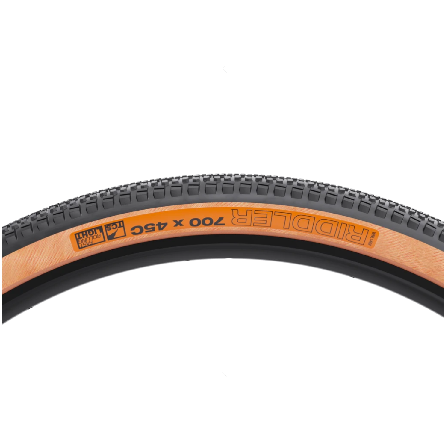 WTB Riddler 700x45 Gravel Bike Tire - Tubeless Ready, Tan Sidewall, Fast Rolling With Semi-Slick Center & Cornering Knobs