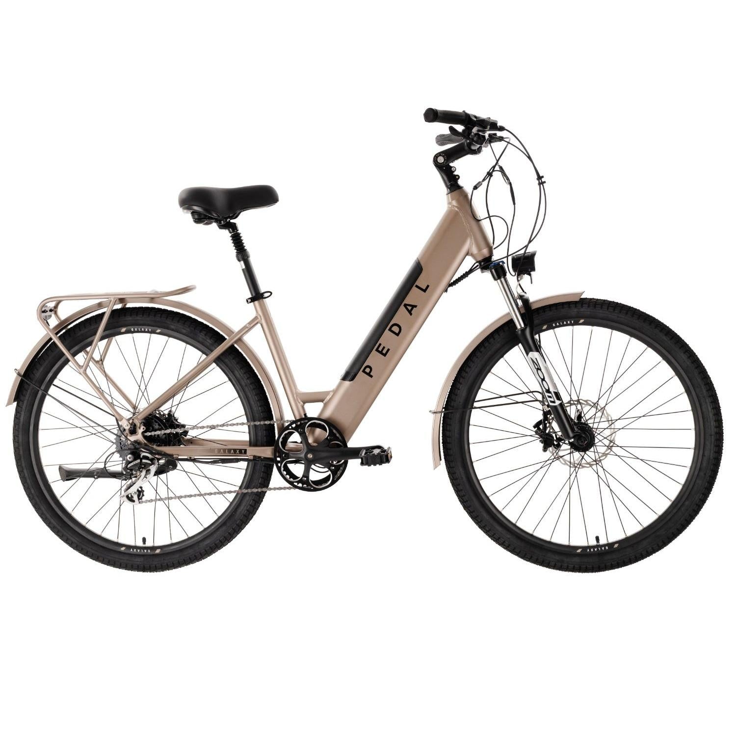 Pedal Galaxy Step Through Electric Hybrid Bike Silver – 99 Bikes