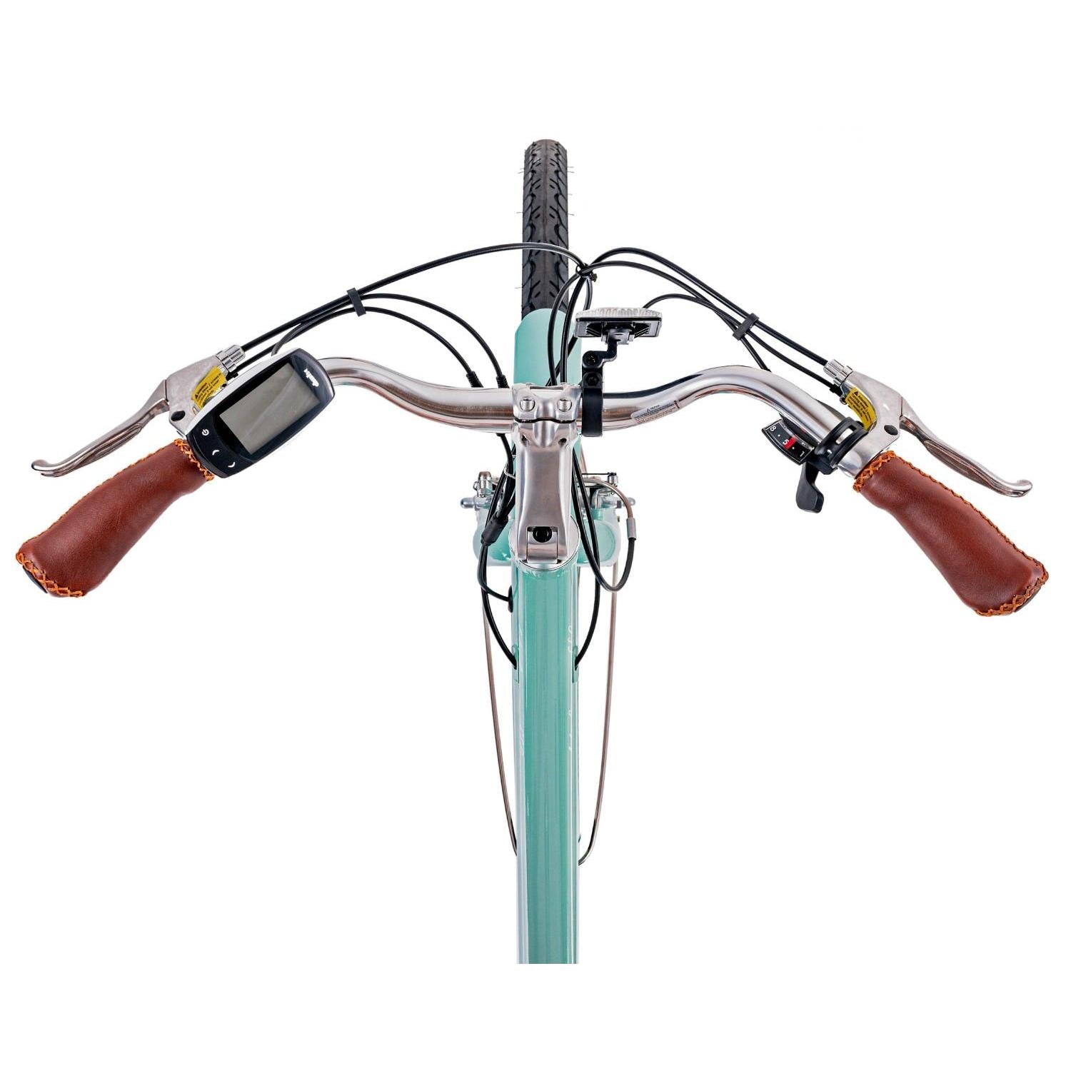 Pedal Uptown ELC Electric Vintage Cruiser Bike Sage