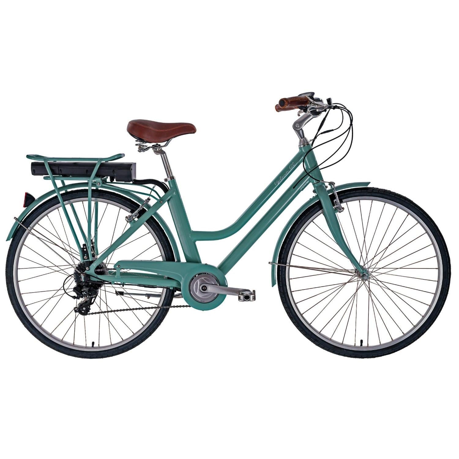 Pedal Uptown ELC Electric Vintage Cruiser Bike Sage