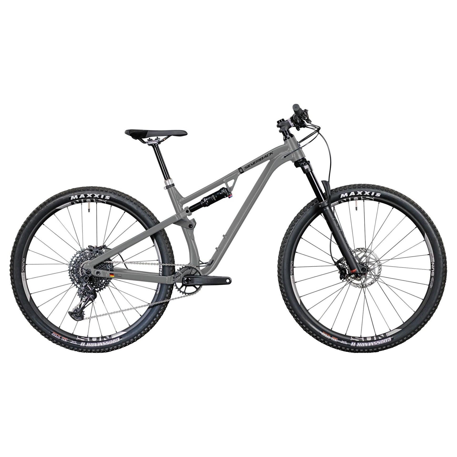 Silverback Stratos AL Elite Dual Suspension Mountain Bike Grey/Black